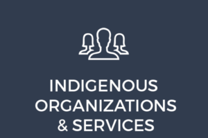 Indigenous Organizations and Services with an icon of three people