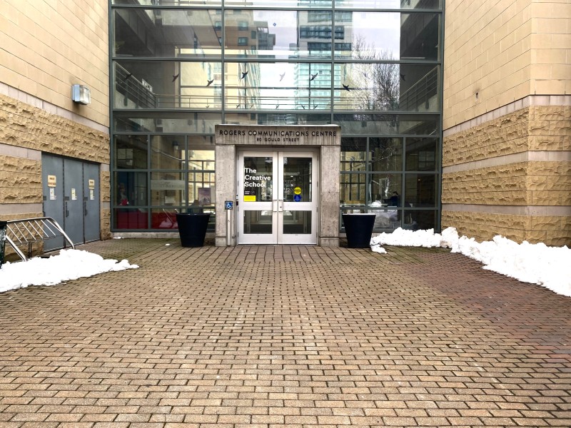A photo of the School of Journalism on Toronto Metropolitan University campus.